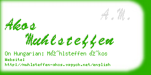 akos muhlsteffen business card